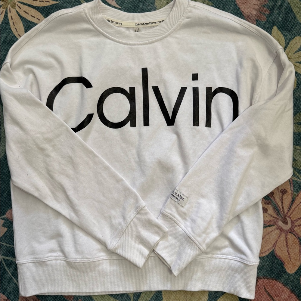 Calvin Klein White womens long sleeve